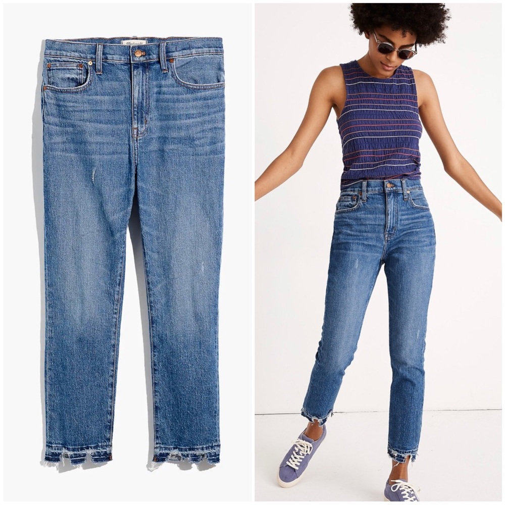 Madewell The High Rise Slim Boyfriend Jeans BoyJean size 25 26 1/2” Cropped